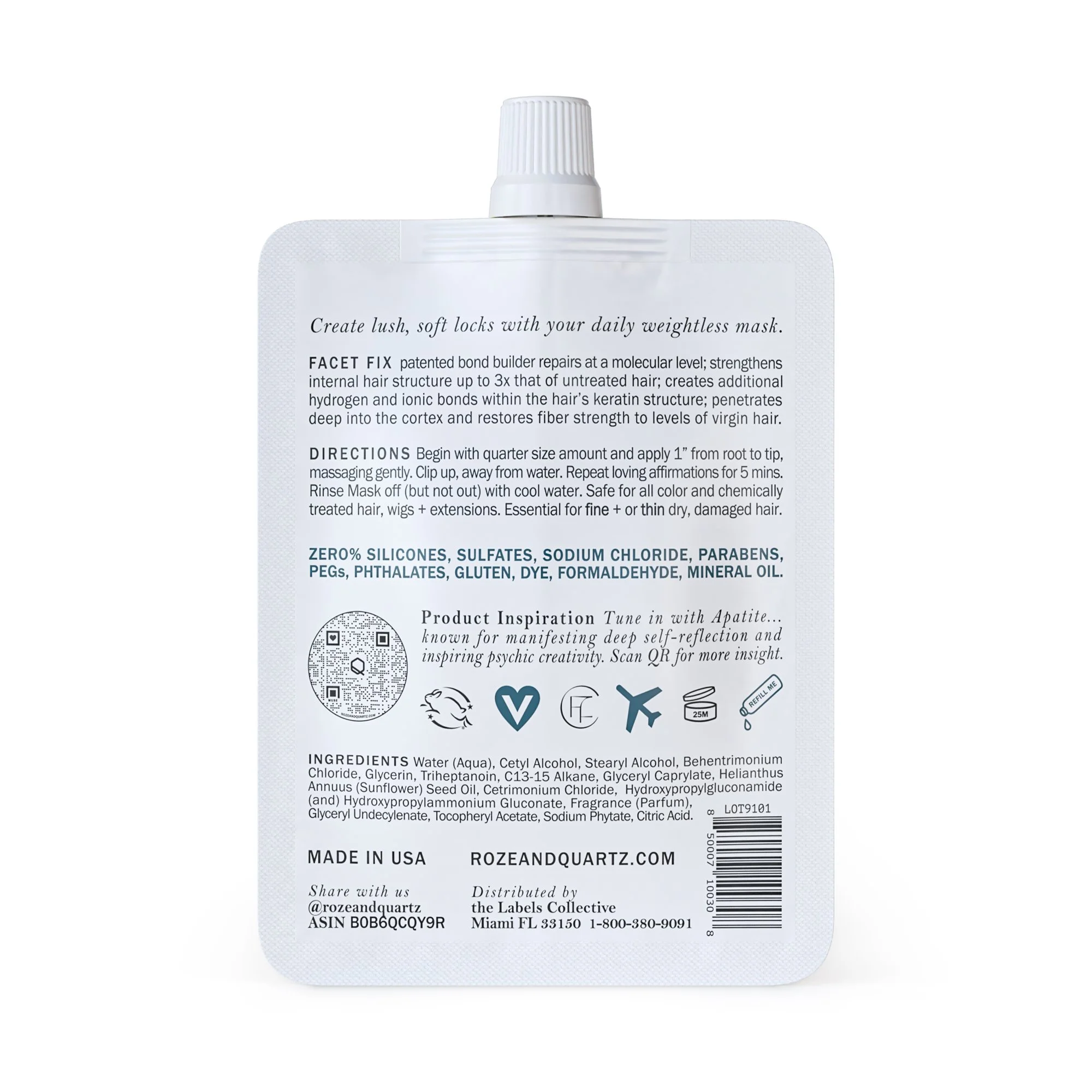 Roze + Quartz Muse Mask  Roze + Quartz